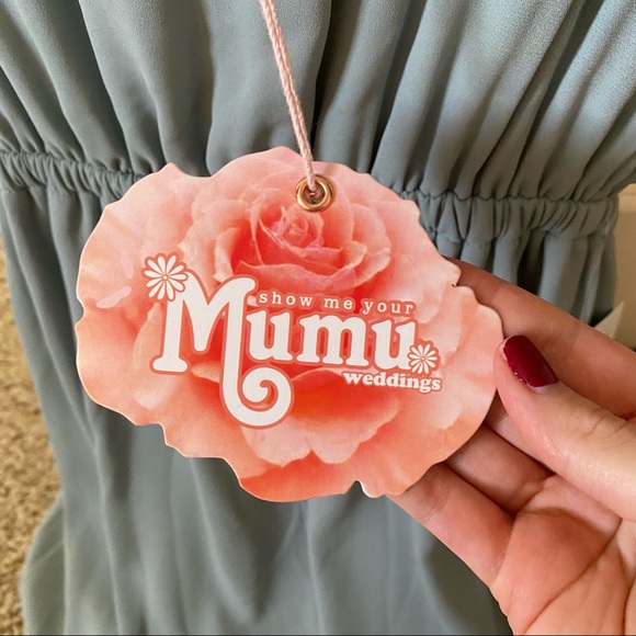 Show Me Your Mumu Kendall Dress in Silver Sage Crisp - Size X-Small - Picture 6 of 6